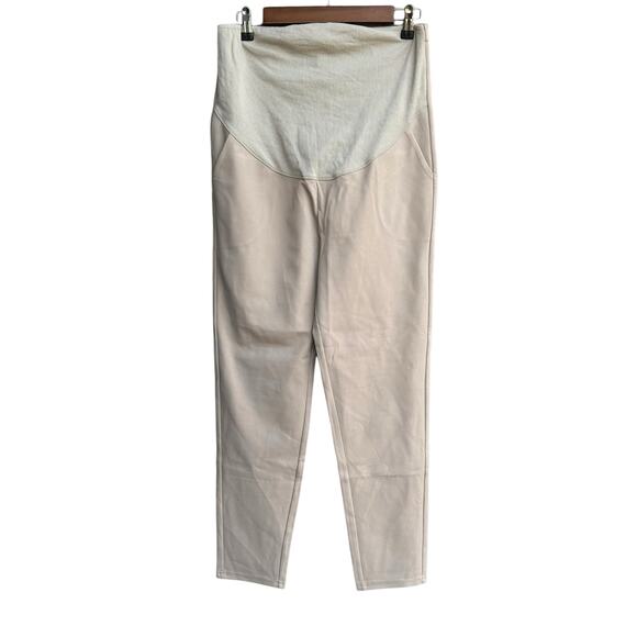 Moyabo Tan Stretch Maternity Pants – Over-Belly Pull-On Elastic Waist Size S NST - Picture 1 of 6